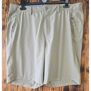 Free Fly Men's Shorts Breeze Khaki Tan Chino Performance Active, Size 38